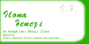 ilona henczi business card